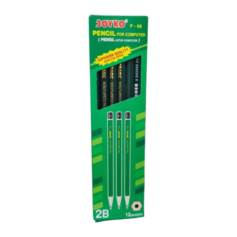 

Pensil 2B Joyko – 1 Pack Isi 12 Pcs | Pensil Ujian / Sekolah / Menggambar