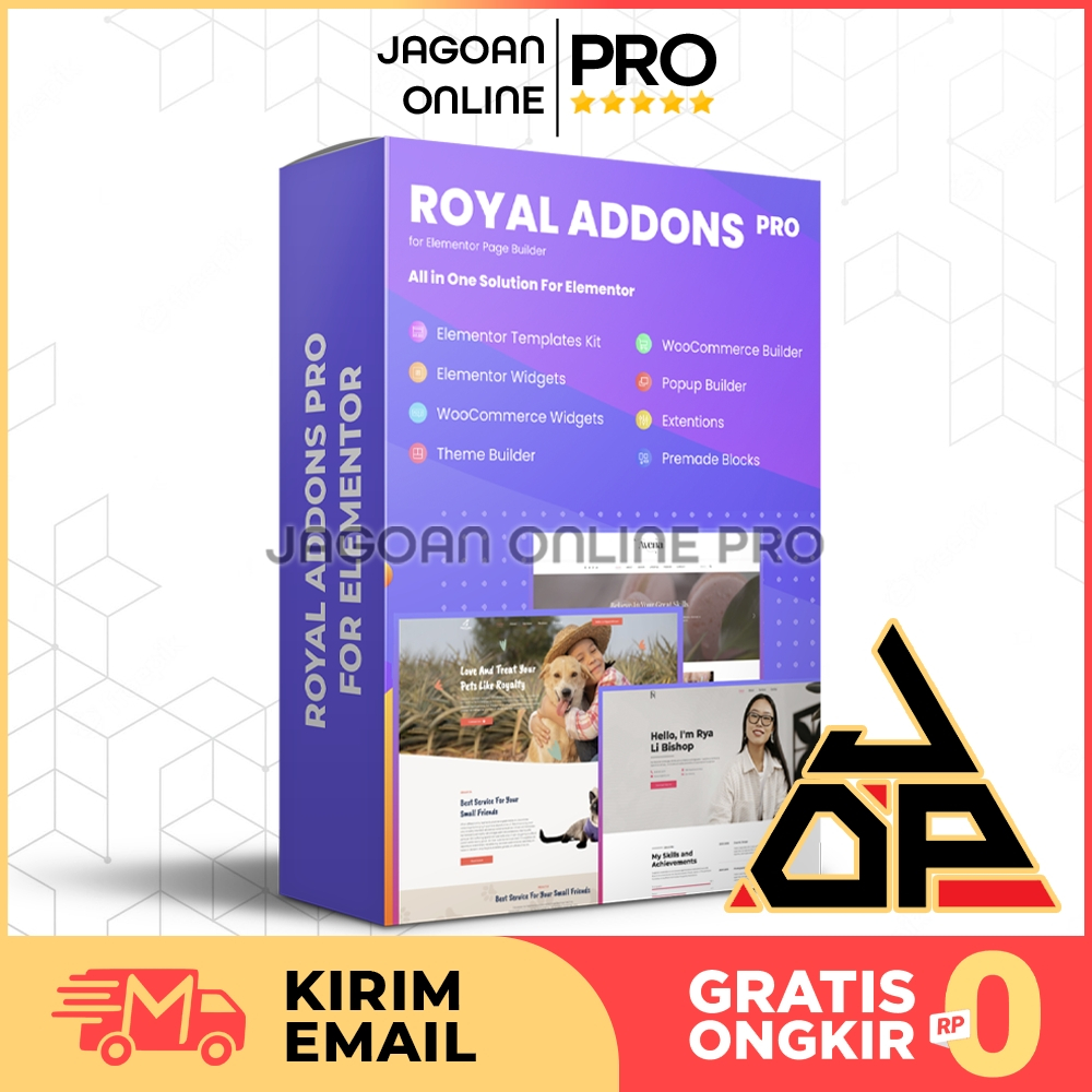 ROYAL ADDONS ELEMENTOR PRO - Add On Terlengkap untuk Elementor Wordpress Lifetime