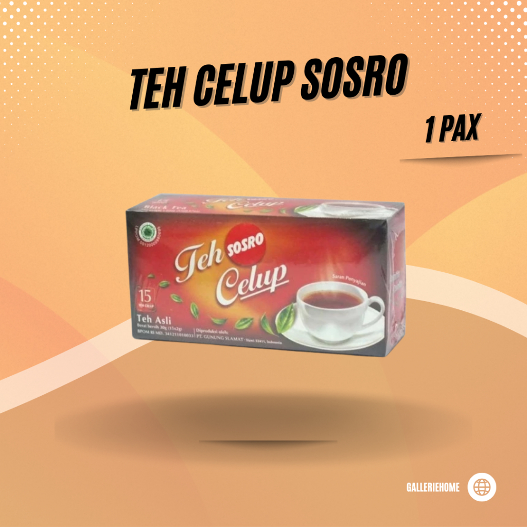 

Teh Celup Sosro Isi 15 Kantong 30 Gram / Teh Celup