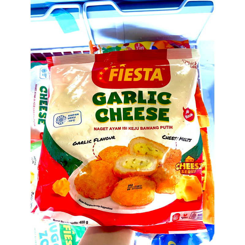 

Fiesta Garlic Cheese 400gr / naget ayam isi keju bawang putih / nugget frozen