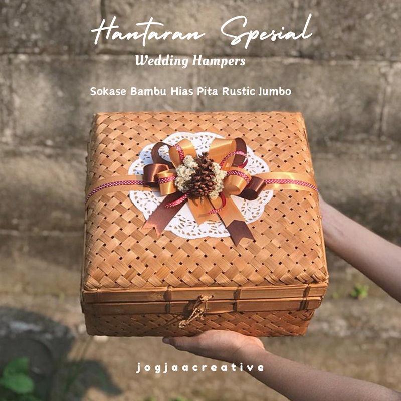 HANTARAN SOKASE BAMBU BOX JUMBO ANYAMAN BAMBU Hantaran Bambu Seserahan Bambu Kotak Seserahan Bahan B
