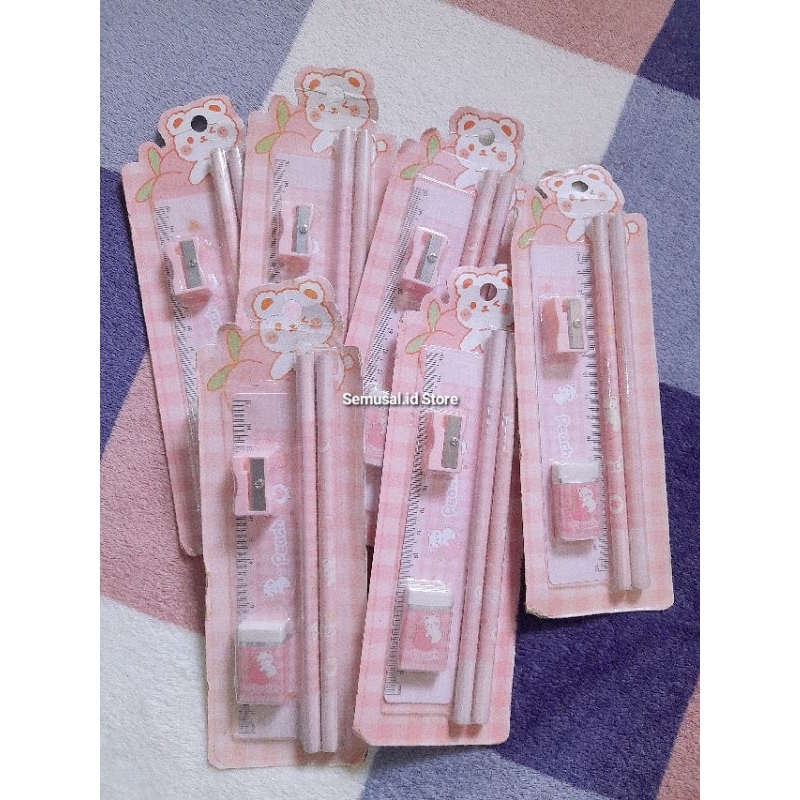 

Peach Ximi Set | Set Alat Tulis