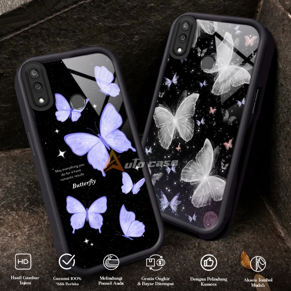 Softcase Glass kaca untuk HUAWEI Y7 2019 Y7 PRIME 2019 KPNW Casing Handphone Case Hp Procamera