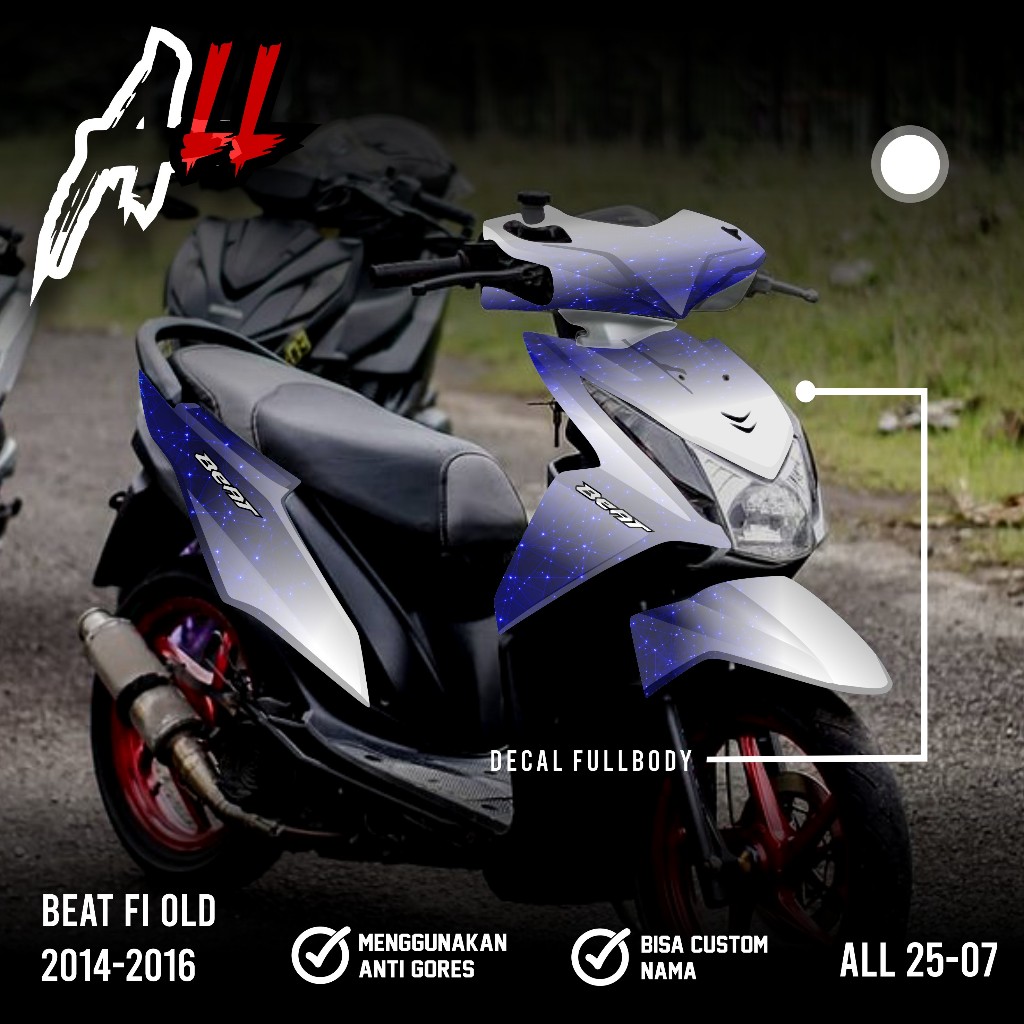 (COD) TERBARU NEW Stiker Decal Full Body Beat FI OLD 2014 2015 2016 - NEW Decal Sticker Modifikasi D