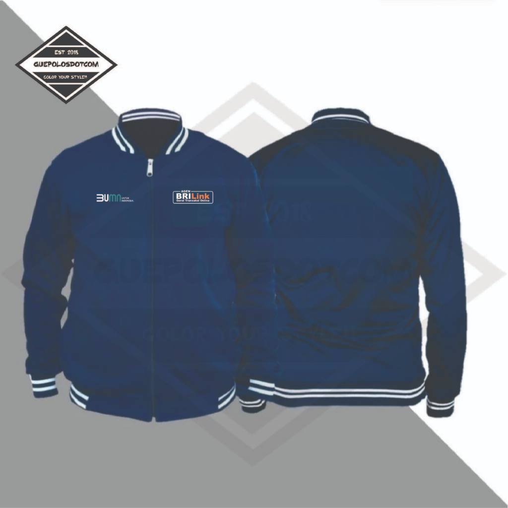Hoodie VARSITY ZIPPER kode 01 AGEN BRILINK BUMN - Varsity Zipper Agen BriLink - Hoodie AGEN BRILINK 