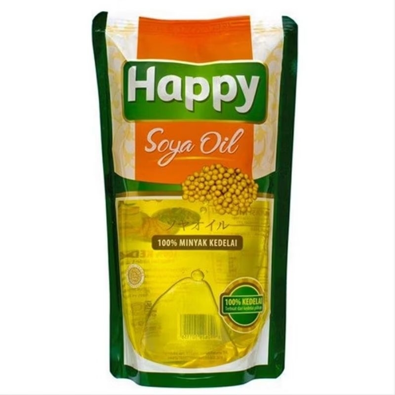 

Happy soya oil minyak goreng kacang kedelai pouch 1 liter zn