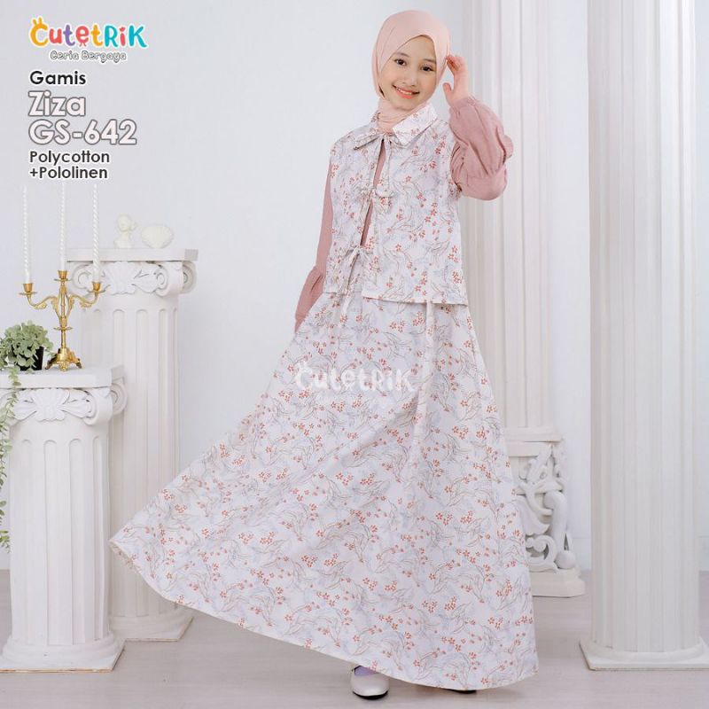 NEW ARRIVAL 2025 - ZIZA CUTETRIK GAMIS SET OUTER ANAK PEREMPUAN REMAJA UMUR 10 11 12 13 14 15 16 17 