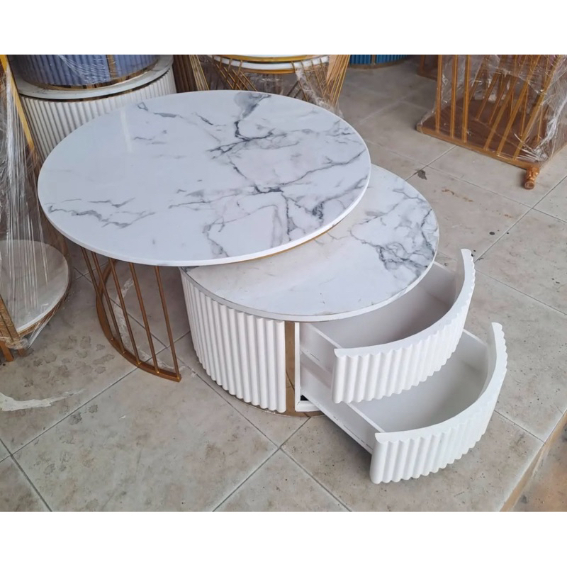 meja tamu twin bulat pekanbaru diameter 80 65