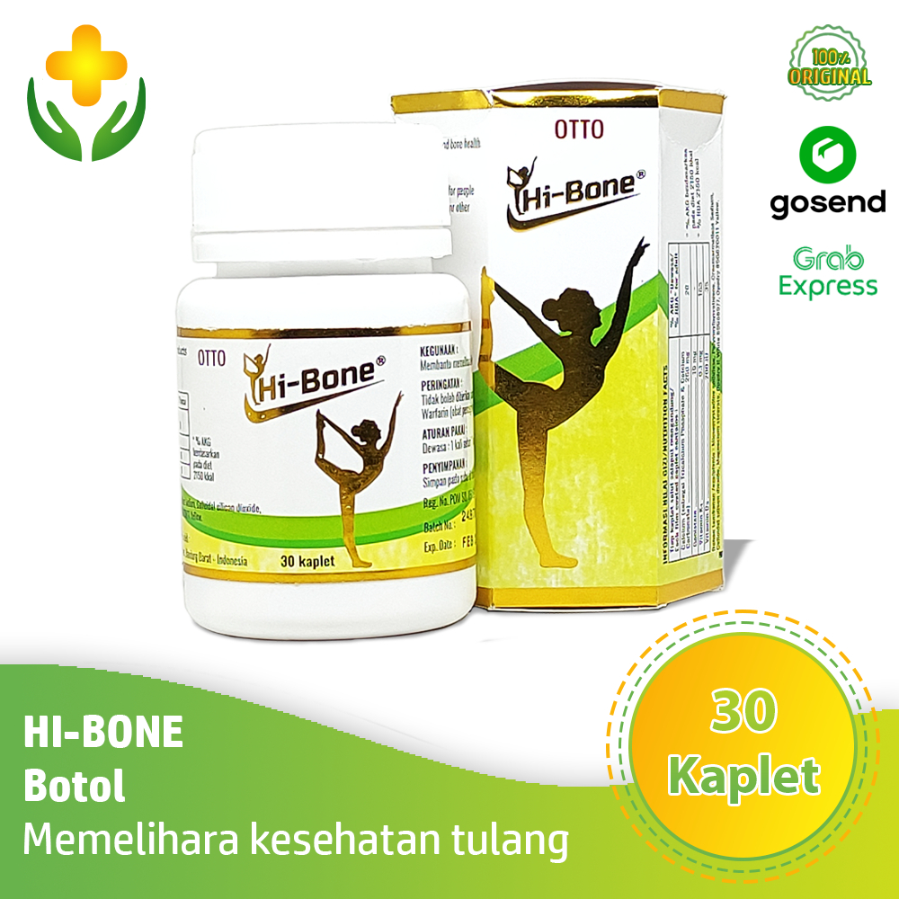 Hi-Bone 1 Botol 30 Kaplet - Suplemen Kalsium Ibu Hamil | HiBone Botol