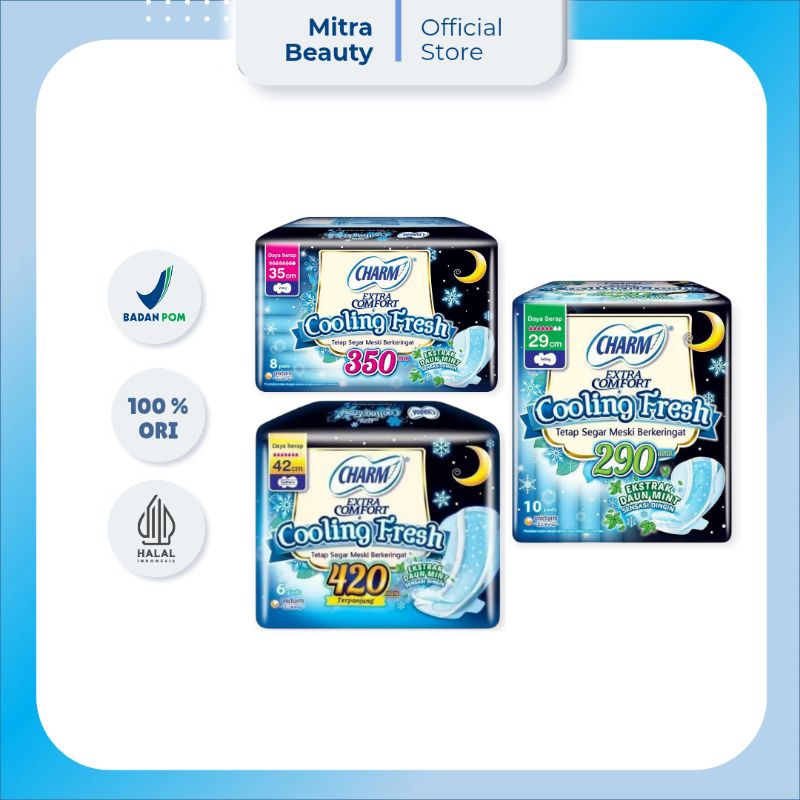 Charm Cooling Fresh Night Wings | Pembalut Wanita