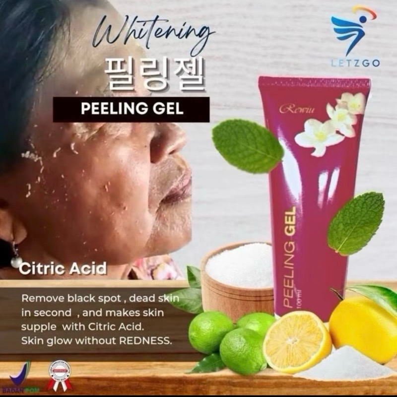 Pembersih Kulit Rewiu Peeling Gel Ajaib 100ml by Hanafieskin - Mengangkat Sel-sel Kulit Mati - Mence