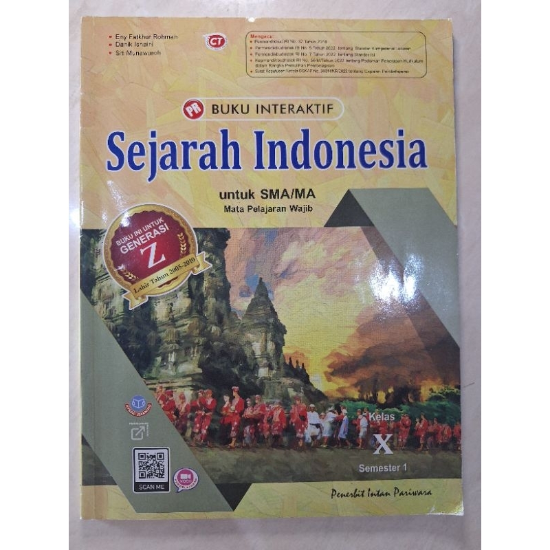 sejarah indonesia / kelas 10 / intan pariwara