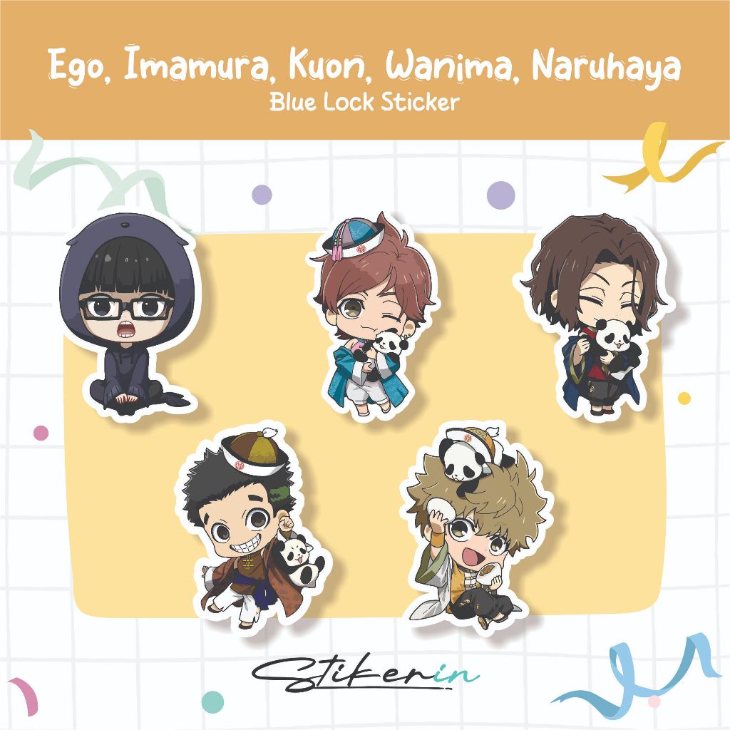 Stiker Lucu [ EGO, NARUHAYA, KUON, IMAMURA, WANIMA ] Blue Lock