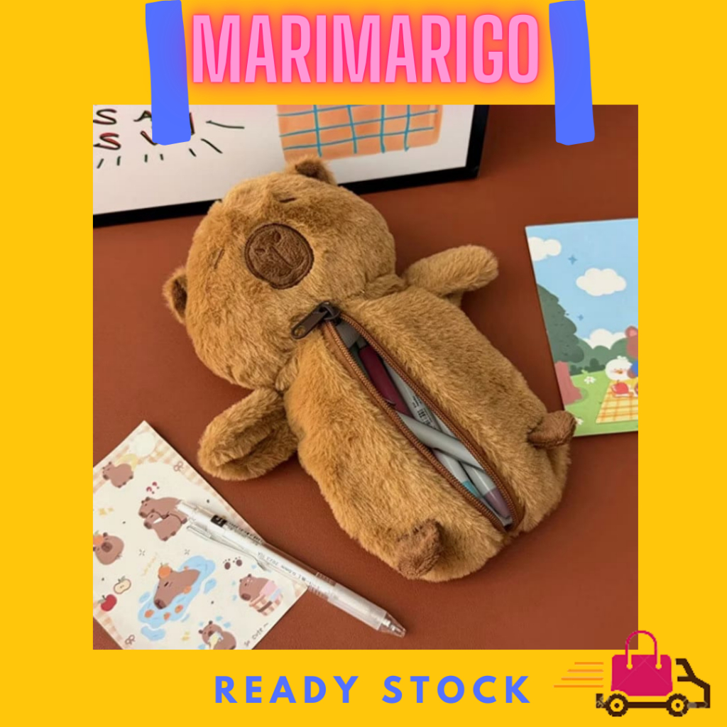 

Kotak Pensil Capybara Full Body Lucu Anak Sekolah Japanese Plush Pencil Case Cute Large Capacity Student Stationery