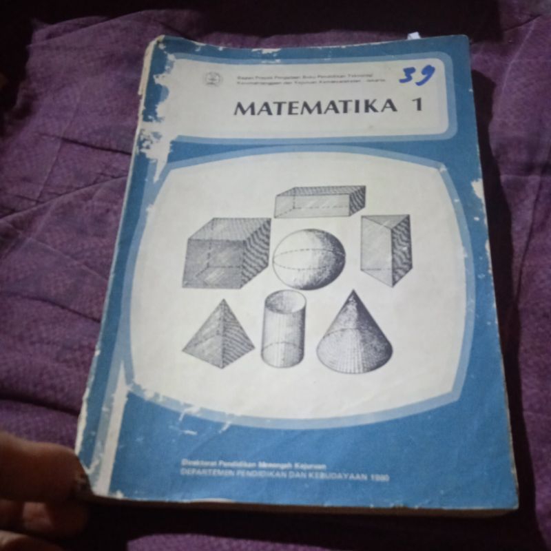 buku Matematika 1, untuk SMTK, buku original jadul