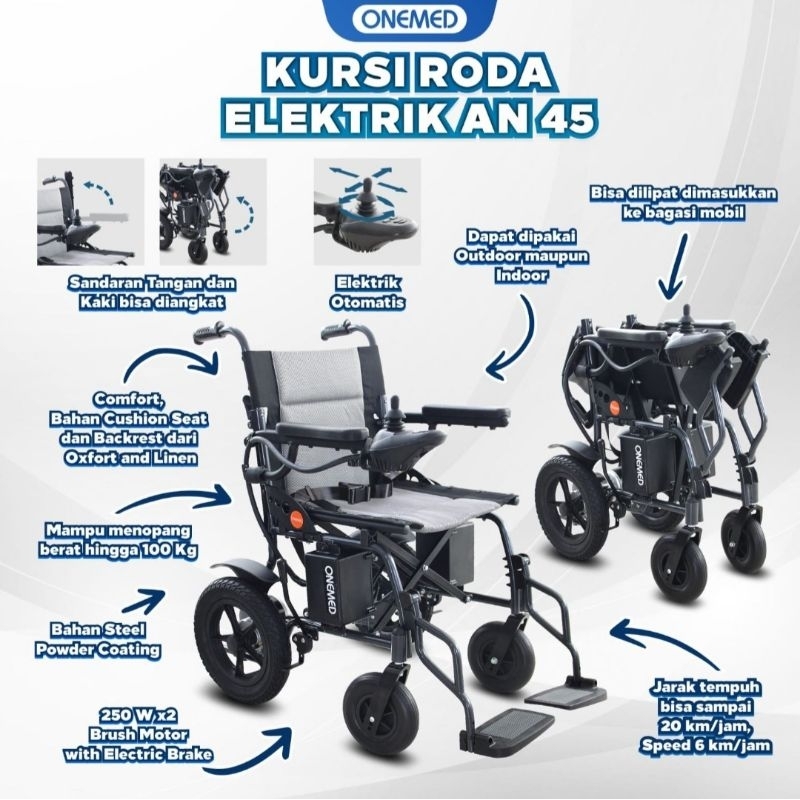 Kursi Roda Elektrik Travelling Portable Listrik