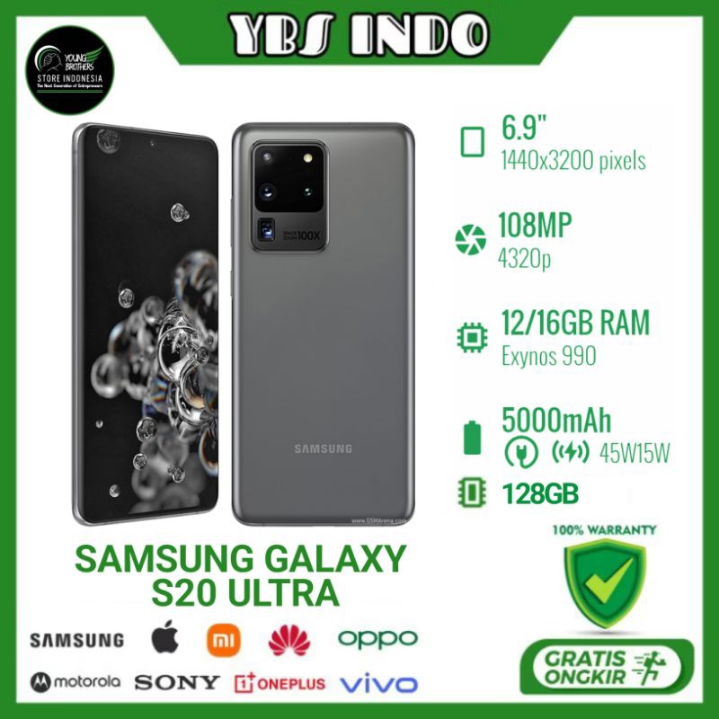 Samsung Galaxy S20 Ultra SEIN - Smartphone Bekas  Bergaransi