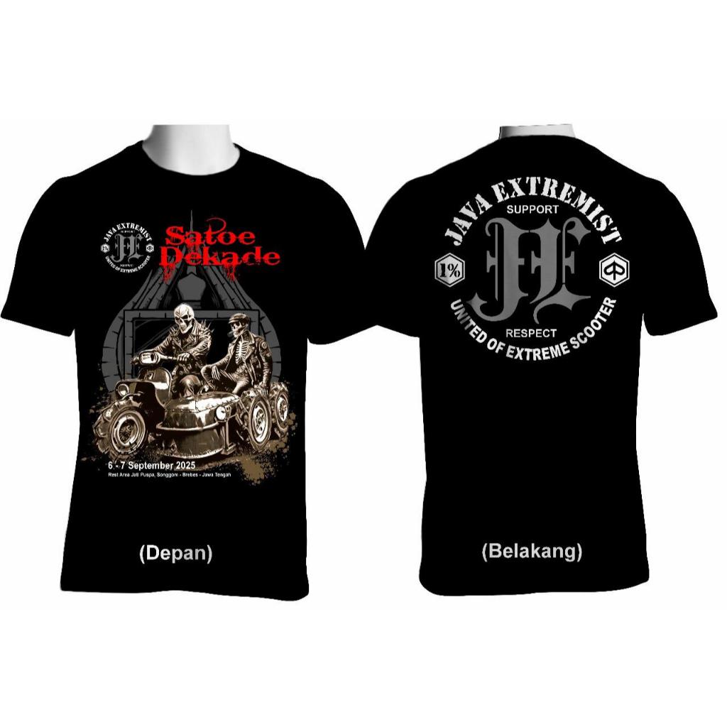 Kaos Tshirt Vespa 1 Dekade Java Extremist Official Merch