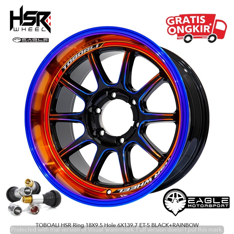 Velg Mobil Ring18 HSR TOBOALI Pajero Sport Strada Triton Terrano DLL R18