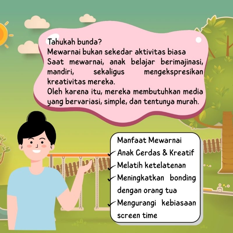

50 Lembar Kertas Mewarnai Anak isi 5 tema – Edukatif, Lucu, A5