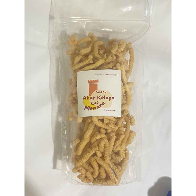 

Cemilan Snack Kue Kering Akar Kelapa/Ulat Keju 200gr Enak Gurih Renyah Premium Camilan Team Asin
