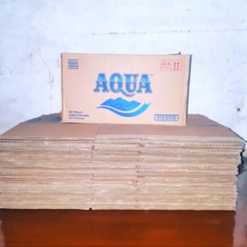 

Kardus Bekas Aqua Gelas ( layak pakai)/220 ml/ 36x25x20