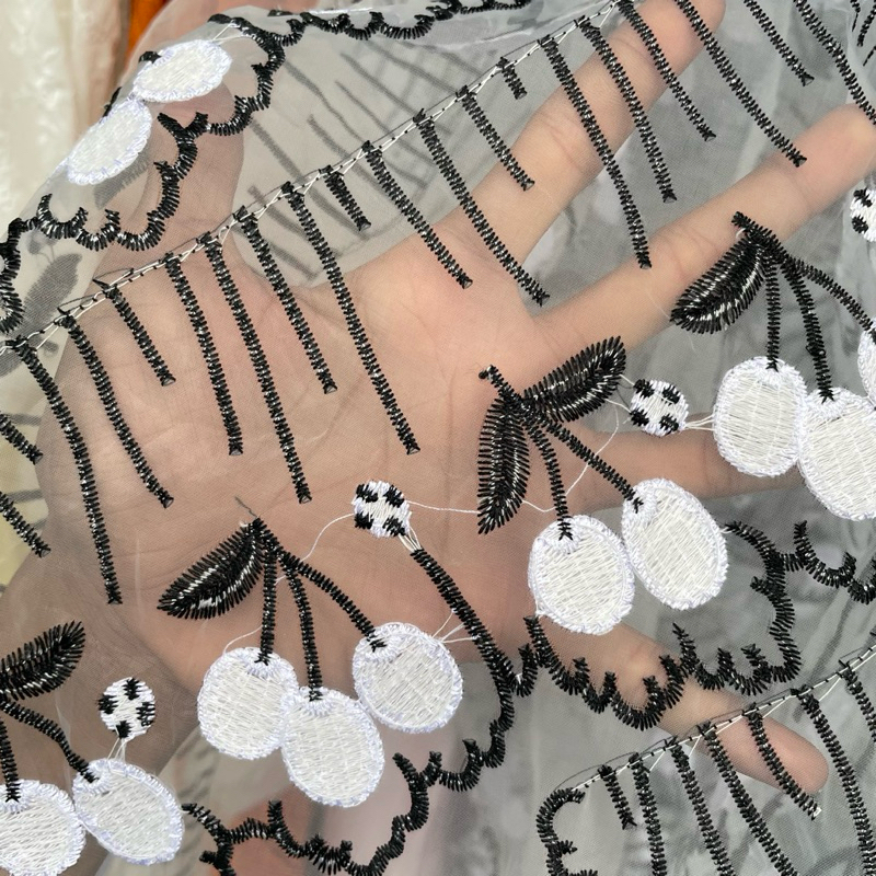 kain organza bordir motif etnik premium - kain organza bordir - kain organza korea style premium adk