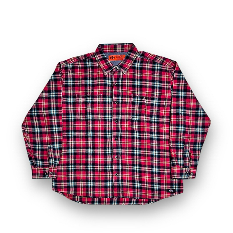 Y2K Open Dich Double Pocket Plaid Outer Flannel Regular Fit
