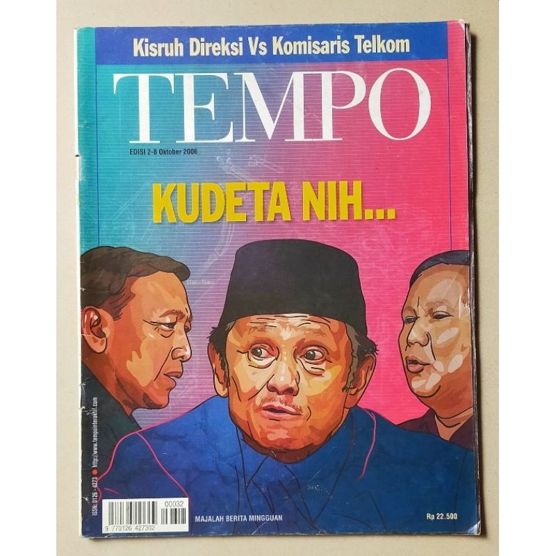 Majalah Tempo 2 Oktober 2006 : Cover Habibie Prabowo - Kontroversi Buku Habibie Detik-Detik Yang Men