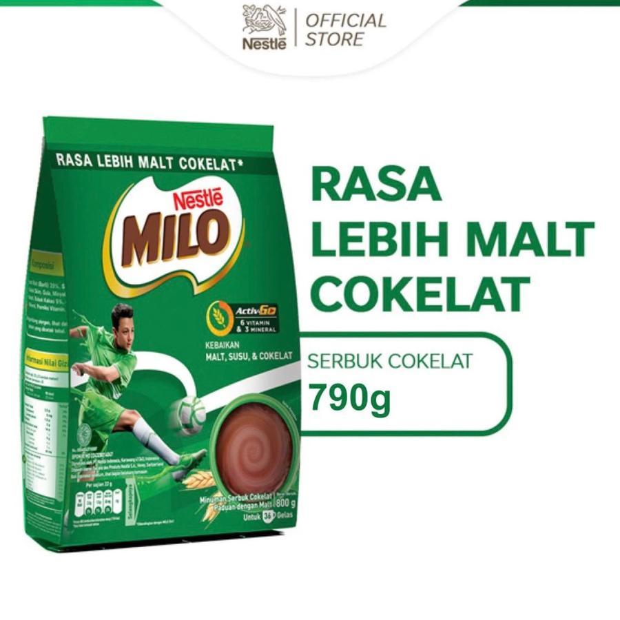 

Nestle MILO ACTIV-GO Susu Coklat Pouch 790gr Milo activ go 790gram
