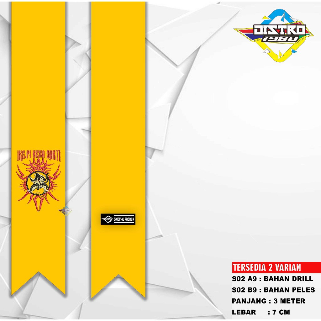 Sabuk Kuning IKS.PI KERA SAKTI S02 A9 Bahan Drill Custom Nama