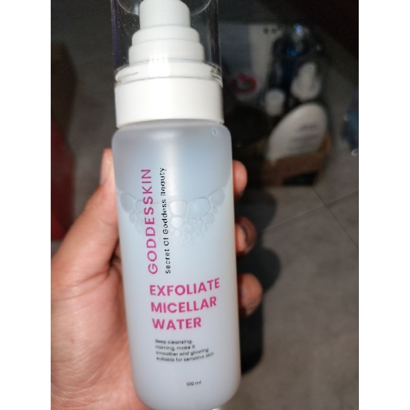 ( FLASH SALE) PRELOVED 95% EXFOLIATE MICELLAR WATER GODDESSKIN | ORI | MURAH