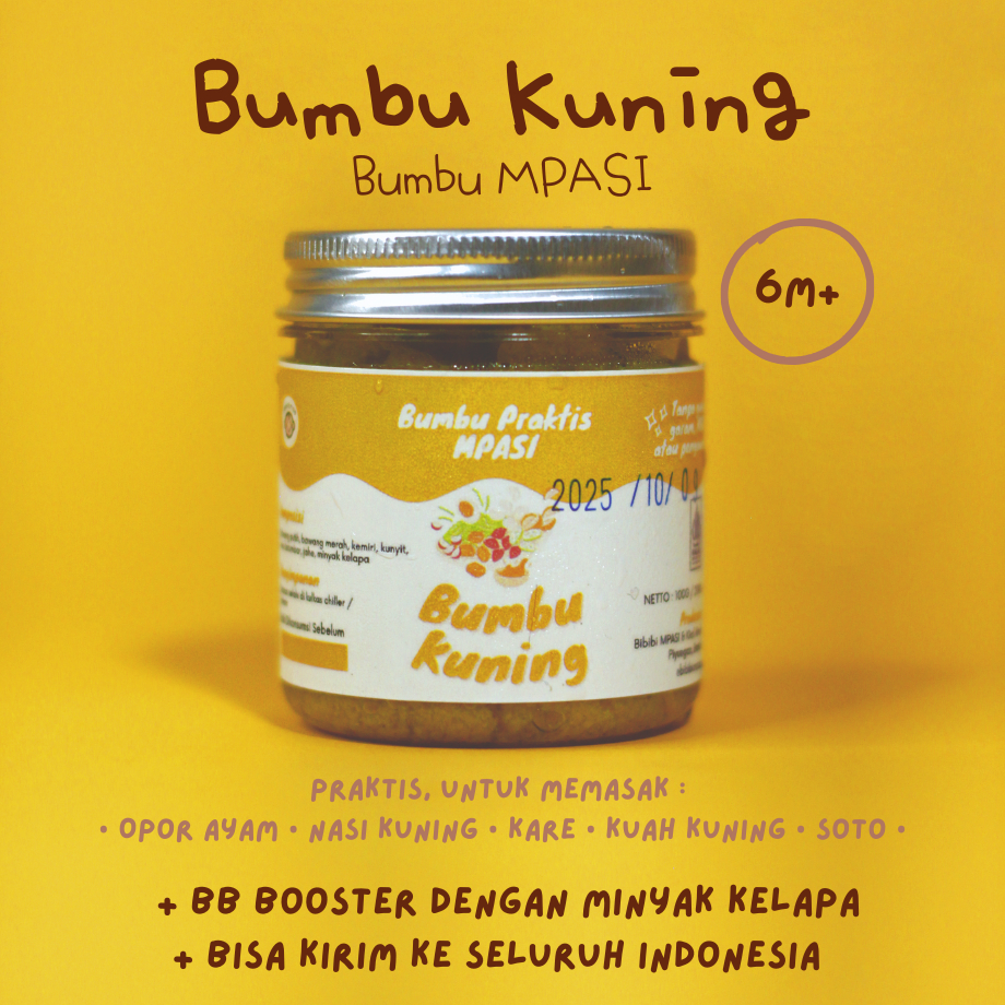 

Bibibi Bumbu Kuning Bumbu Dasar MPASI No Gula Garam Praktis Alami Tanpa Bahan Pengawet