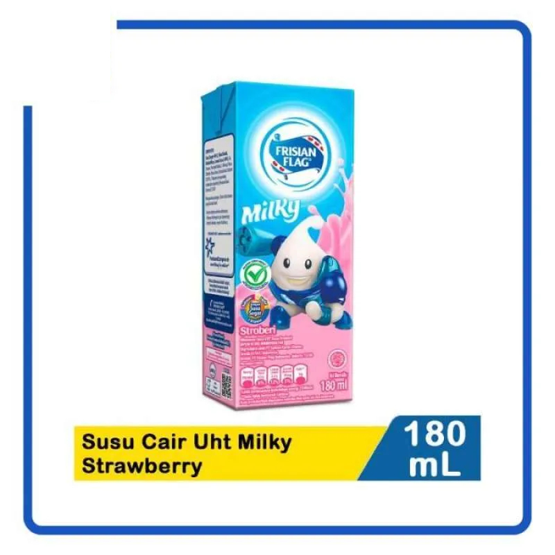 

FRISIAN FLAG SUSU CAIR UHT MILKY STRAWBERRY TPK 180mL