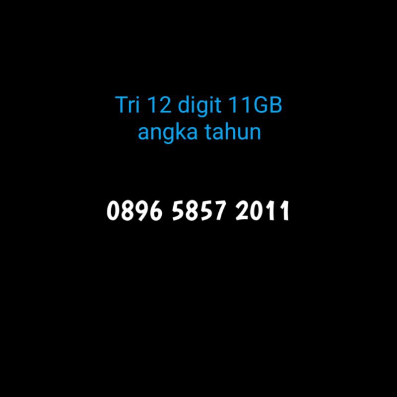 nomor kartu perdana tri seri angka tahun cantik