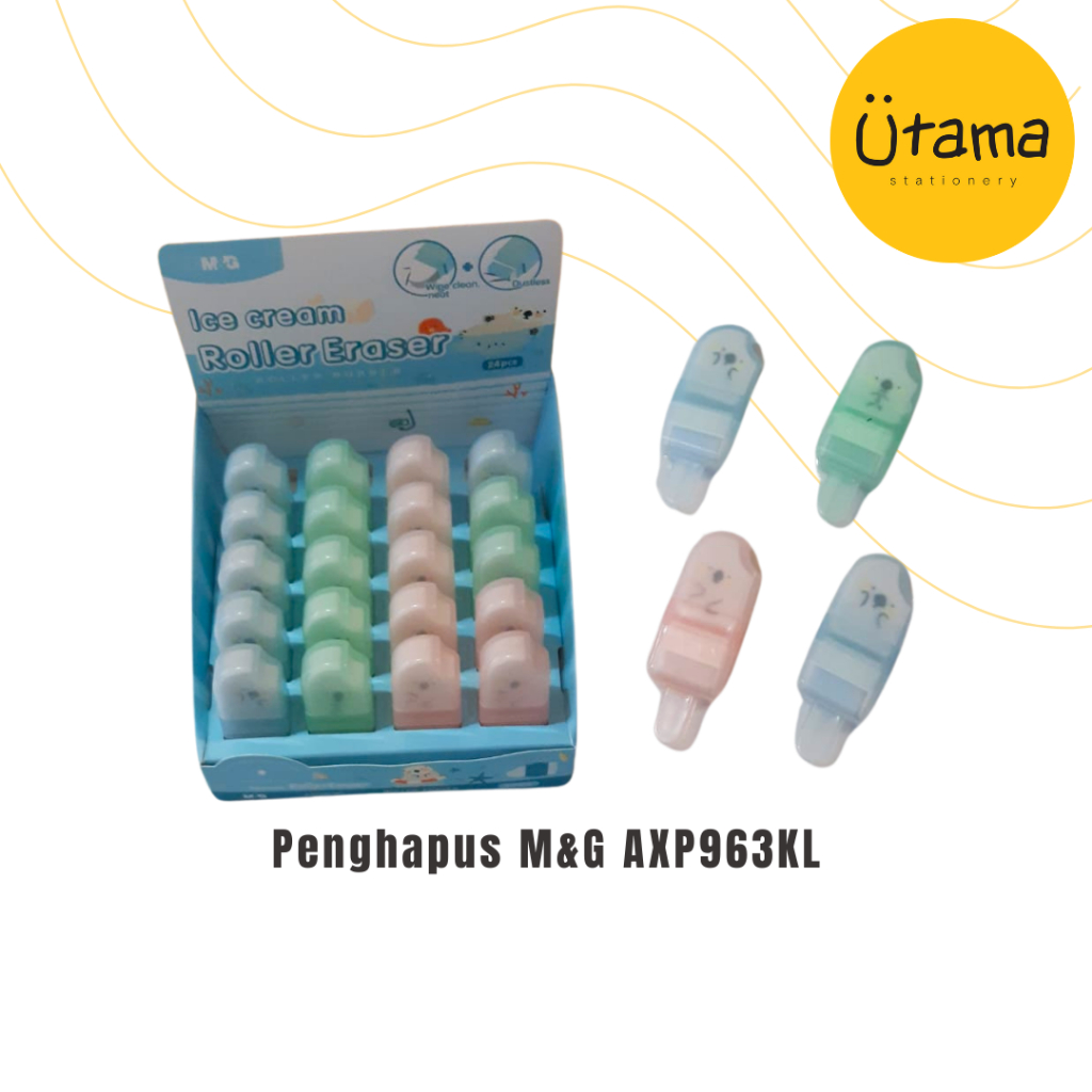 

Penghapus M&G Roller Ice Cream Pastel AXP963KL/Stip/Setip/Eraser