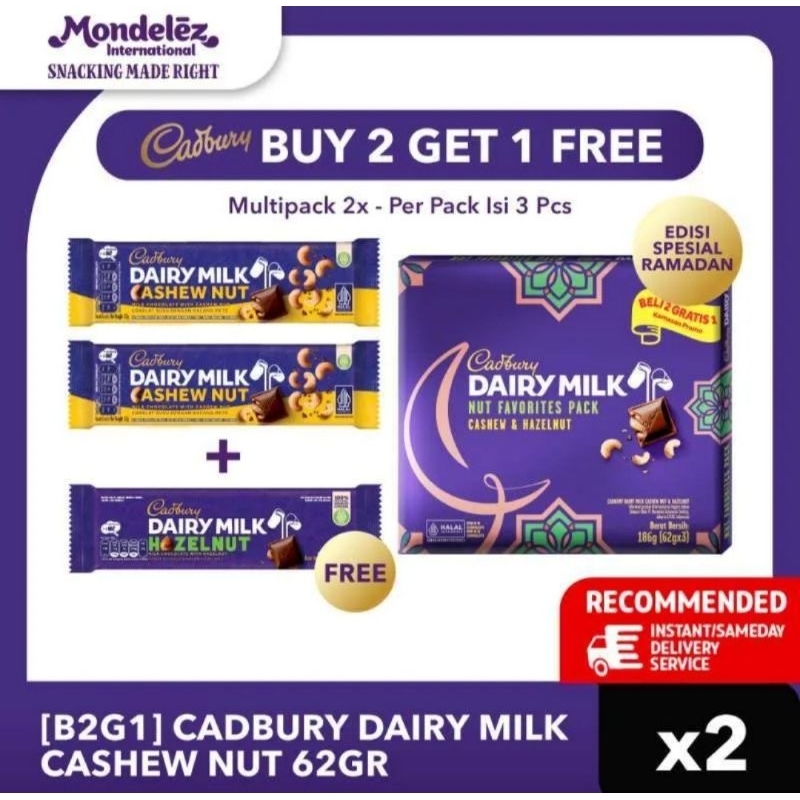 

Cadbury buy 2 get 1 cashew nut