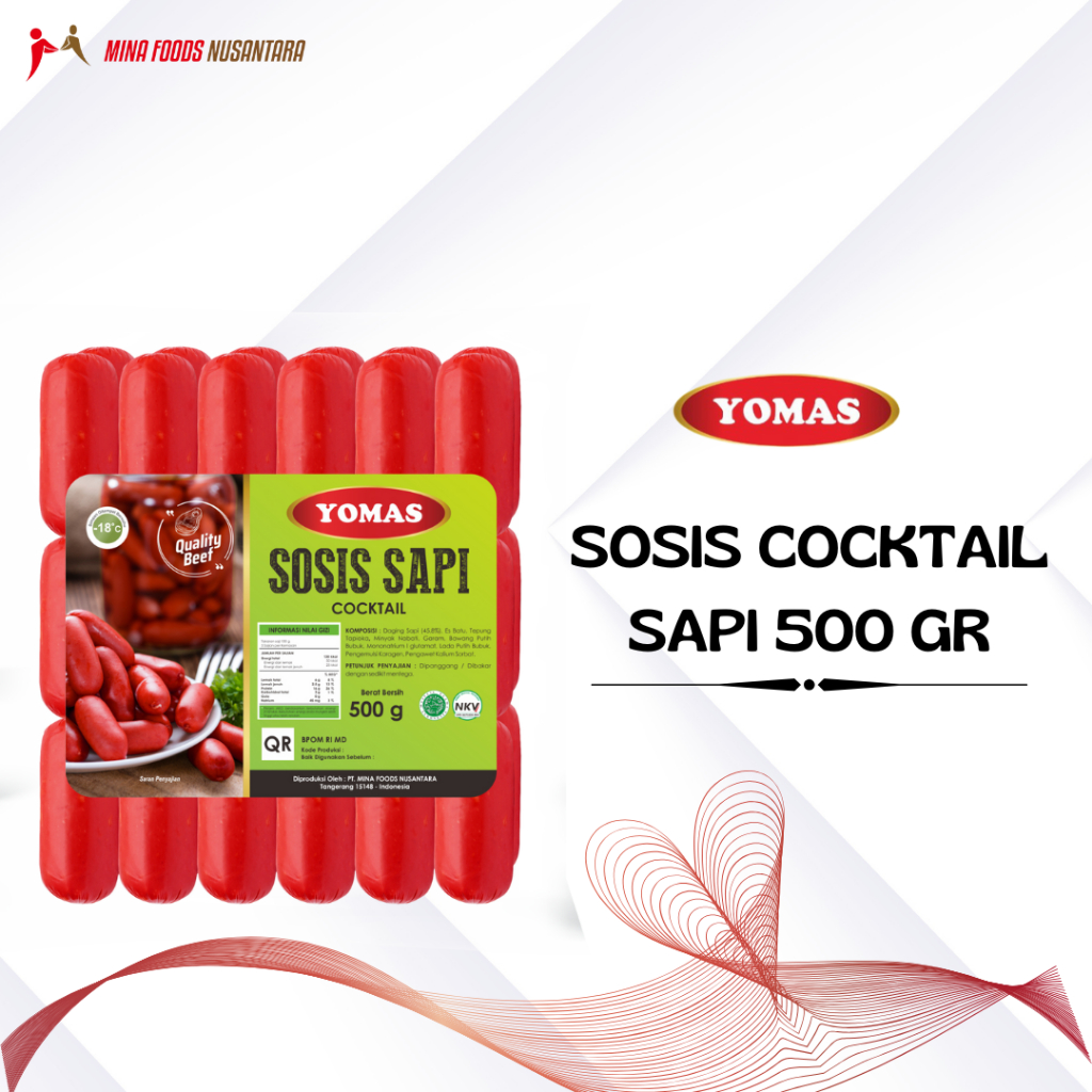 

YOMAS SOSIS SAPI COCKTAIL MERAH 500GR