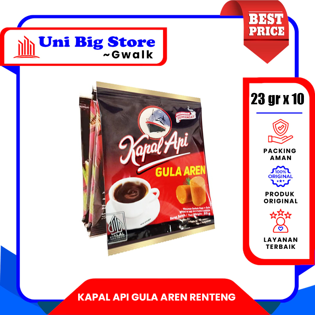 

KAPAL API KOPI GULA AREN BUBUK RENTENG - (23 gr x 10 sachet)