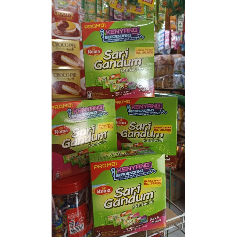 

Classica2106 Roma Sari Gandum Biskuit Sandwich Rasa Coklat 1 Box Isi 12 Sachet