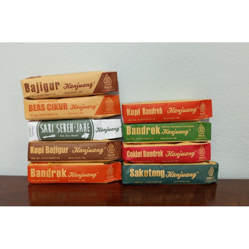 

Bandrek Hanjuang kemasan 1 sachet 10 Varian