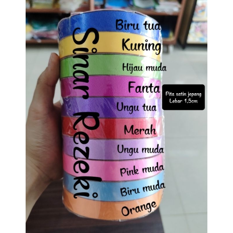 

1 buah!!Pita satin jepang/pita warna warni/pita ikat satin murah