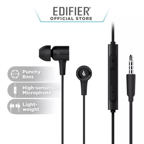 Earphone Edifier P205 dengan Mikrofon Bawaan dan Peredam Bising