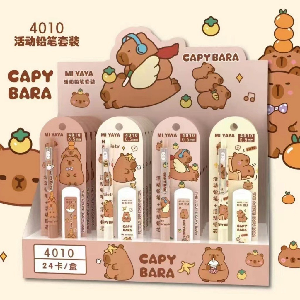 

Pensil Mekanik sanrio kawaii / pensil mekanik CAPYBARA / LOOPY Pensil Mekanik HB + Refill Isi 20Pcs