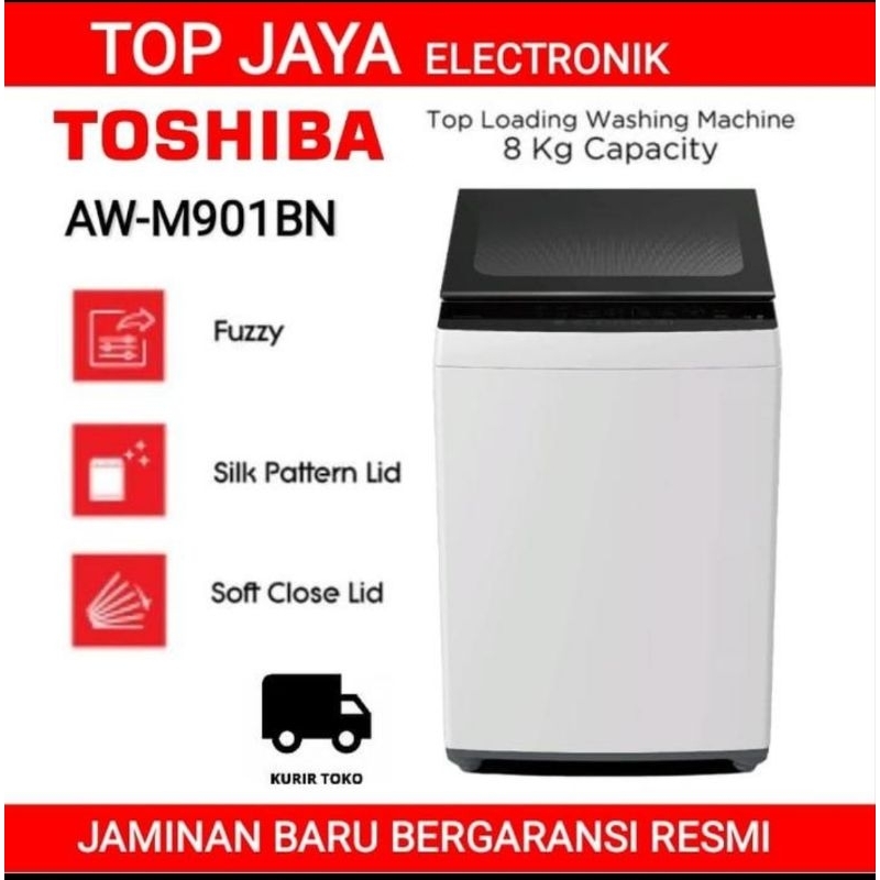 MESIN CUCI TOSHIBA 8KG TOP LOADING /TOSHIBA MESIN CUCI 8KG TOP LOADING AW-M901BN NEW SERIES