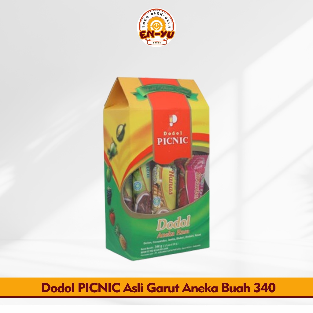 

Dodol Garut Asli PICNIC Gift Sachet Aneka Buah 340 gram