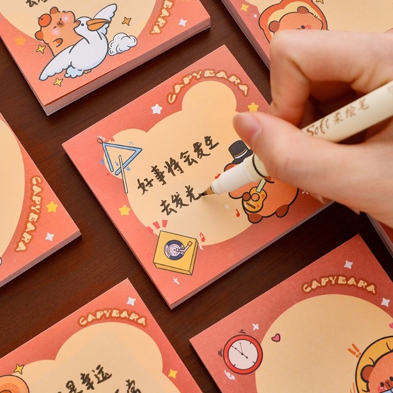 

DELUNASHOP STICKY NOTES MINI MOTIF ANIMAL STICKY NOTE / MEMO PAD / BIEN LI TIE/POST IT NOTE KARAKTER CUTE MURAH CAPYBARA