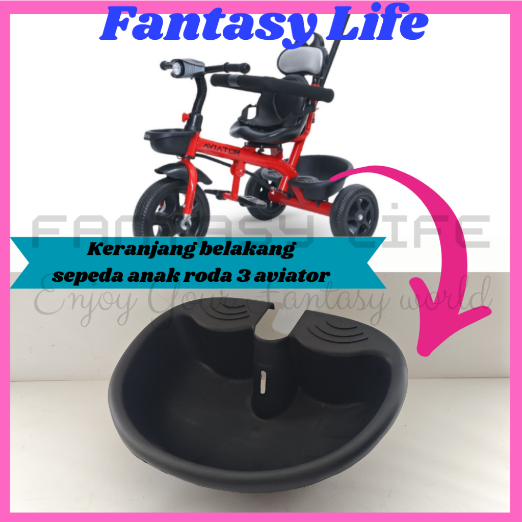 Fantasy Keranjang belakang sepeda anak roda tiga sepeda trycle R3 Aviator