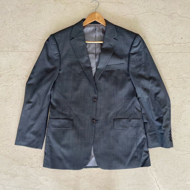 Jas Abu Marks & Spencer Suit Jacket M Slim Fit Grey Wool