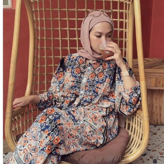 Oneset Rayon Premium Wanita Busui //Setelan Rayon Premium Busui Friendly Kancing/Stelan Celana Kulot